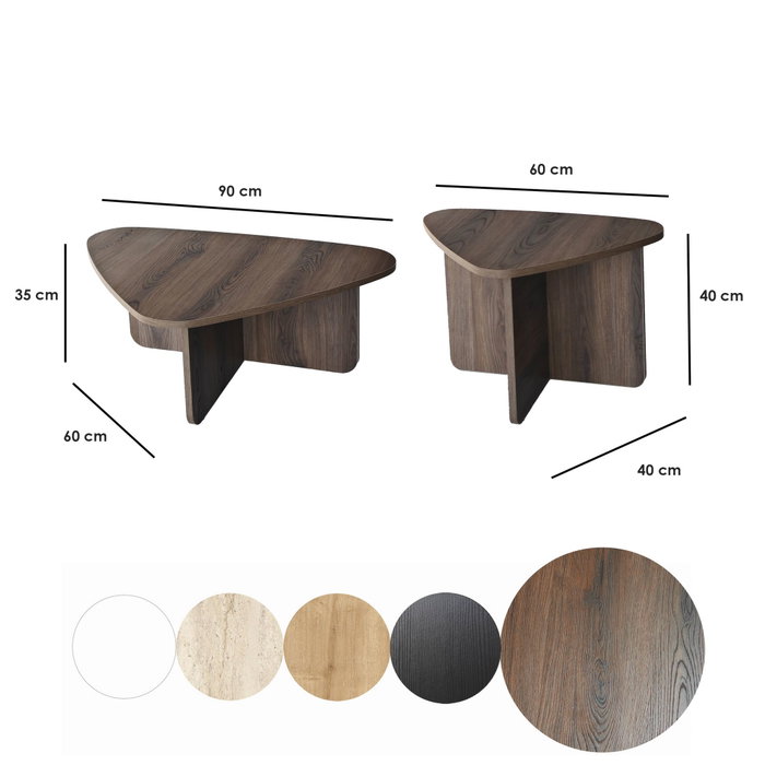 Hanah Home Ballare Set - Nogal